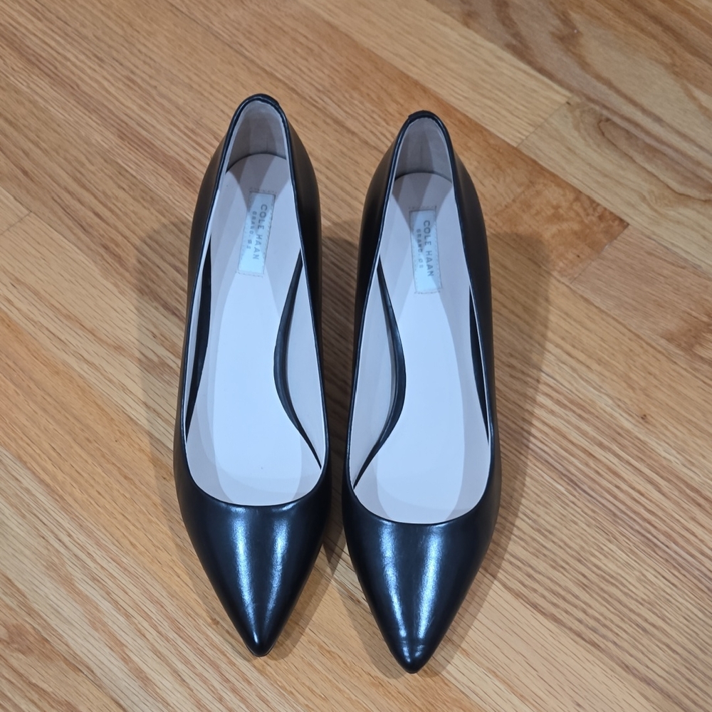 Cole Haan Black Pointed Toe Heels